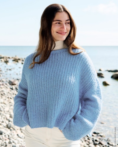 Artikelbild des Artikels “Pullover Im Halbpatentmuster Mit Kraus aus Rechts - Ärmeln - Airy “