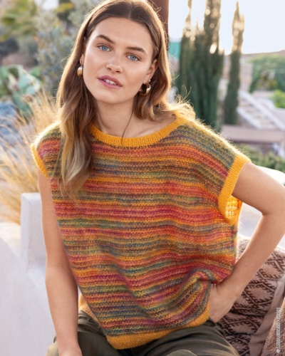 Artikelbild des Artikels “Top Mit Hebemaschenmuster aus Ecopuno & Cottonhair “