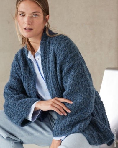 Artikelbild des Artikels “Häkel-Cardigan aus Alpaca Air II 33 - Beigebraun | 42/44 (500g)“