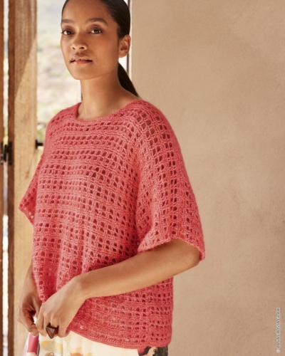 Artikelbild des Artikels “Häkelshirt aus Natural Superkid Tweed & Filo Paillettes “