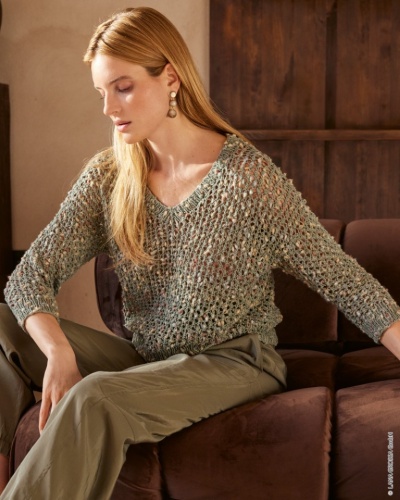 Artikelbild des Artikels “Top-Down Pullover aus Popcorn “