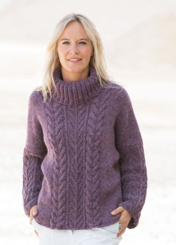 Artikelbild des Artikels “Pullover mit Zopfmuster aus Alta Moda Alpaca “