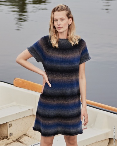 Artikelbild des Artikels “Kleid aus Gomitolo Versione 457 - Terrakotta/Schoko-/Dunkelbraun/Tonrot/Rotorange | 36/38 - 44/46 (400g)“