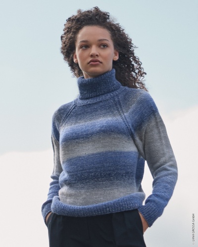 Artikelbild des Artikels “Raglan-Rollkragen-Pullover aus Gomitolo Gala “