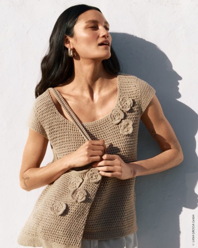 Artikelbild des Artikels “Top In Versetzten Stäbchen aus Alta Moda Cotolana “