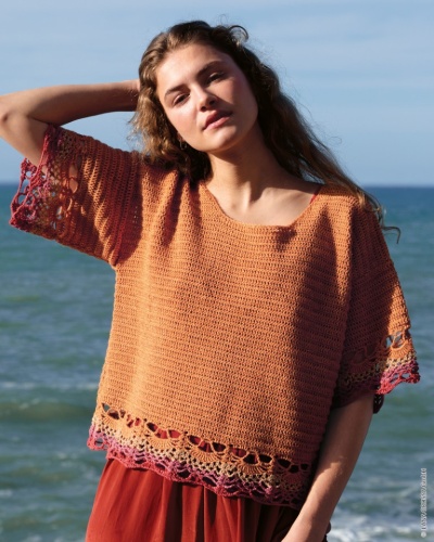 Artikelbild des Artikels “Pullover In Stäbchen Mit Bordüren Im Ananasmuster aus Diversa “