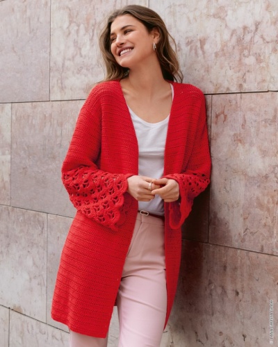 Artikelbild des Artikels “Cardigan In Stäbchen Mit Bogenlochmuster aus Gioia “
