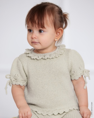 Artikelbild des Artikels “Tunika Mit Gerafften Ärmeln aus Alta Moda Cotolana 19 - Hellbeige | 62/68, 74/80 (150g)“