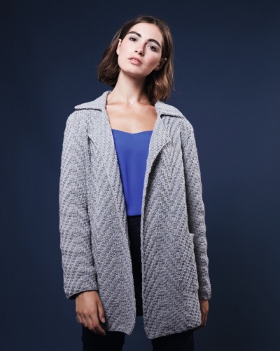 Artikelbild des Artikels “Jacke mit Zick-Zack-Muster aus Como Tweed “