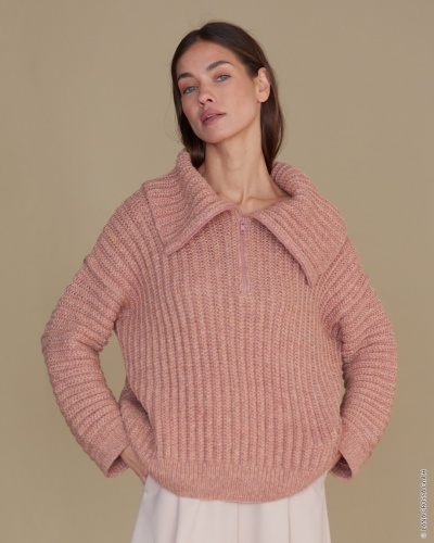 Artikelbild des Artikels “Pullover Im Falschen Patent aus Cool Merino 34 - Rot | 36/38 (600g)“