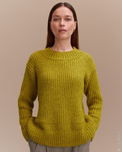 Artikelbild des Artikels “Pullover Im Halbpatent aus Cool Merino 01 - Dunkelrot | 36/38 (550g)“