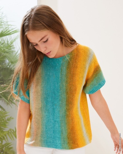 Artikelbild des Artikels “Shirt Quer Gestrickt aus Cotonella “