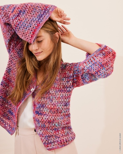 Artikelbild des Artikels “Jacke Mit Gittermuster aus Cotonella Multi “