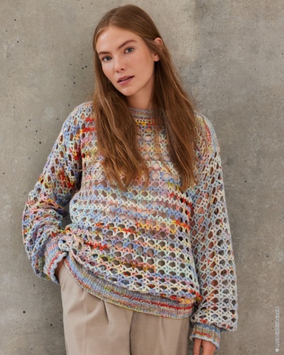 Artikelbild des Artikels “Pullover Mit Gittermuster aus Cotonella Multi “