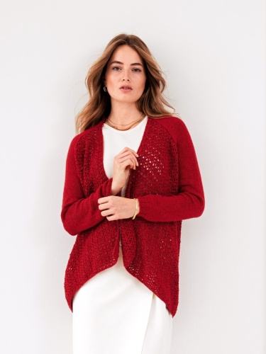 Artikelbild des Artikels “Zipfelcardigan mit gestrickten Ärmeln aus Linarte “