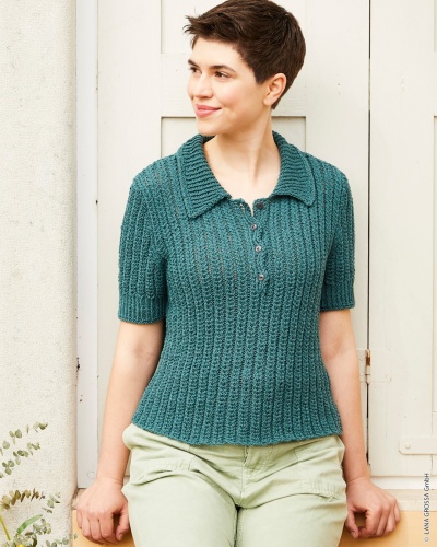 Artikelbild des Artikels “Shirt Mit Polokragen aus Landlust Sommerseide “