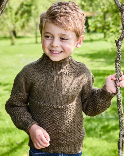 Artikelbild des Artikels “Top Down Kinderpullover aus Landlust Naturwolle “