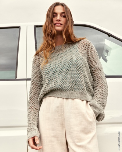 Artikelbild des Artikels “Pullover Im Gittermuster aus Linissimo “