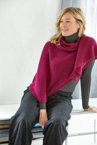 Artikelbild des Artikels “Stola aus Cool Wool Lace 41 - Nougat | 175 x 72cm (150g)“