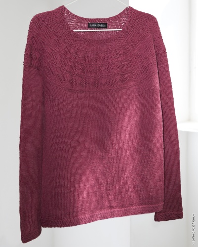 Artikelbild des Artikels “Rundpassenpullover aus Merino Uno 65 - Tintenblau | 36/38 (400g)“