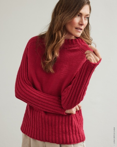 Artikelbild des Artikels “Top Down Pullover Mit Stehkragen aus Cool Wool Big “