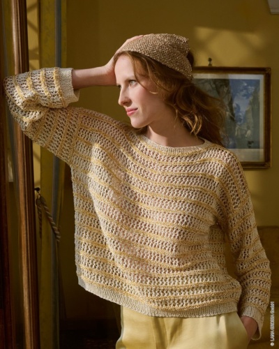 Artikelbild des Artikels “Pullover Mit Streifen aus Filo Lurex & Glamour 44/46, 48/50 (575g)“