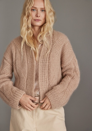 Artikelbild des Artikels “Cardigan Im Zopfmuster aus Mohair Di Gio “
