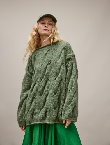 Artikelbild des Artikels “Oversized-Sweater Im Zopfmuster aus Mohair Di Gio “