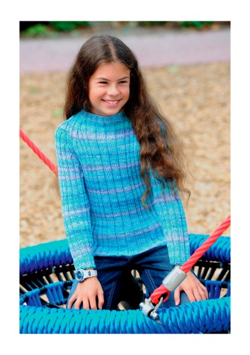 Artikelbild des Artikels “Rippenpullover aus Linie 110 Timona Design Color 331 - gelb/anthrazit/orange | 116/122 - 128/134 (400g)“