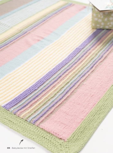 Artikelbild des Artikels “Babydecke mit Streifen aus Pro Lana Baby Micro “