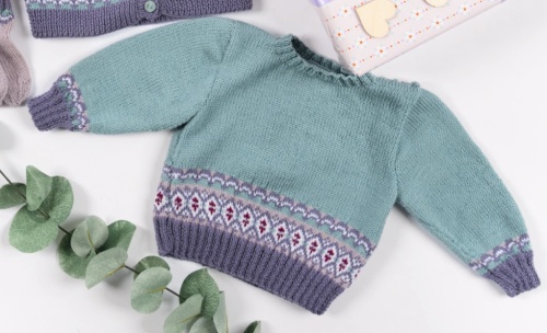 Artikelbild des Artikels “Pulli mit Jacquardmuster aus Pro Lana Baby Merino Soft “