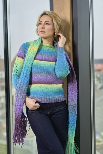 Artikelbild des Artikels “Pulli mit Raglan von oben aus Pro Lana 1-2-3 Ideen Merino “