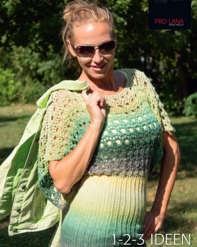 Artikelbild des Artikels “Stricktop Classy aus Pro Lana 1-2-3 Ideen 18 - rot/apriscot/orange/jeans | S, M (300g)“