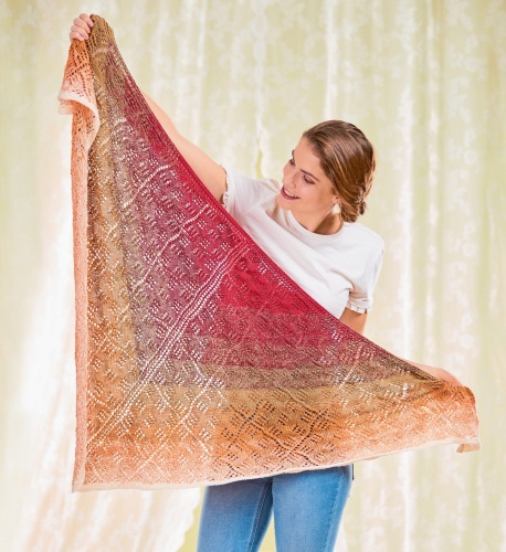 Artikelbild des Artikels “Tuch 3x3 macht 9 aus Woolly Hugs Bobbel Cotton “