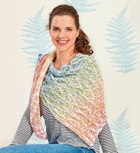 Artikelbild des Artikels “Häkeltuch Muster Wonder aus Woolly Hugs Bobbel Cotton “