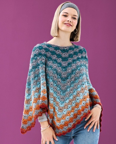 Artikelbild des Artikels “Poncho Dilara aus Woolly Hugs Bobbel Cotton “