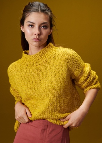 Artikelbild des Artikels “Pulli im Perlmuster aus Lala Berlin Lovely Cotton/Brillino “