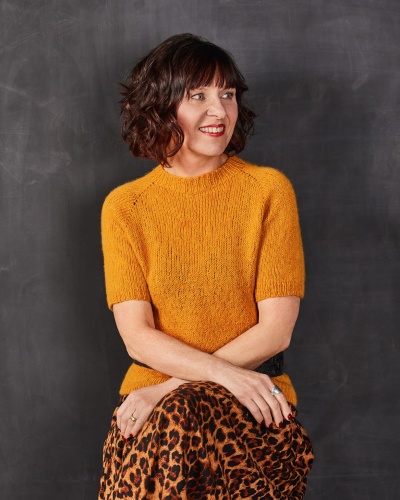 Artikelbild des Artikels “Kurzarmsweater Kukka aus Ecopuno 33 - Gelborange | 36,38,40 (200g)“