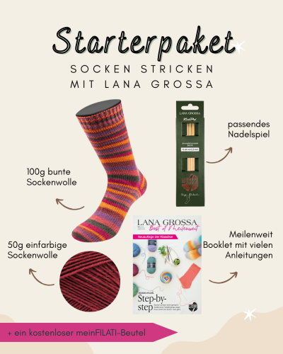 Artikelbild des Artikels “Starterpaket Lana Grossa Socken stricken “