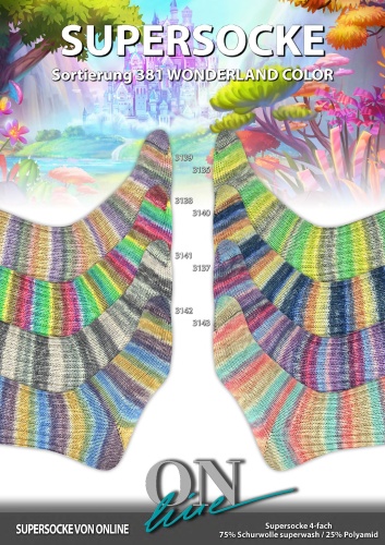 Artikelbild des Artikels “Fertigsocken aus ONline Supersocke Wonderland-Color “