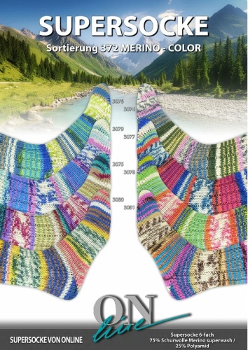 Artikelbild des Artikels “ONline Supersocke 6-fach 150g Sort. 372 Merino Color “