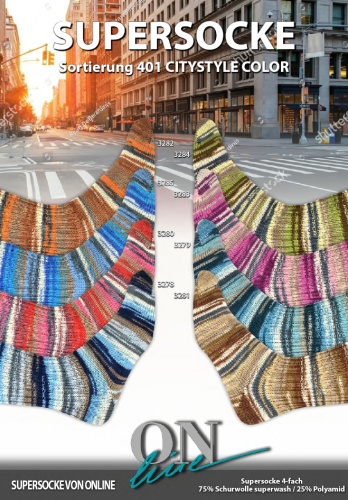 Artikelbild des Artikels “ONline Supersocke Sort. 401 City Style Color “
