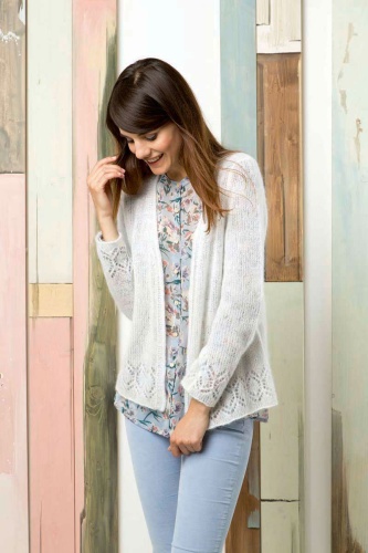 Artikelbild des Artikels “Jacke mit Ajourborden aus Mohair Luxe “