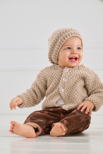 Artikelbild des Artikels “Jacke Mit Perlmuster aus Cool Wool Superbig Mélange 202 - Pink meliert | 74/80 (200g)“