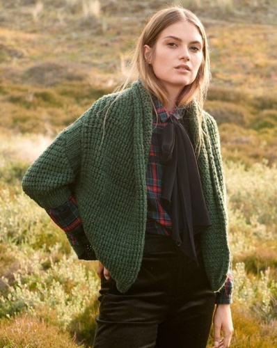 Artikelbild des Artikels “Jacke im Wickelmaschenmuster aus Alta Moda Cashmere 16 “