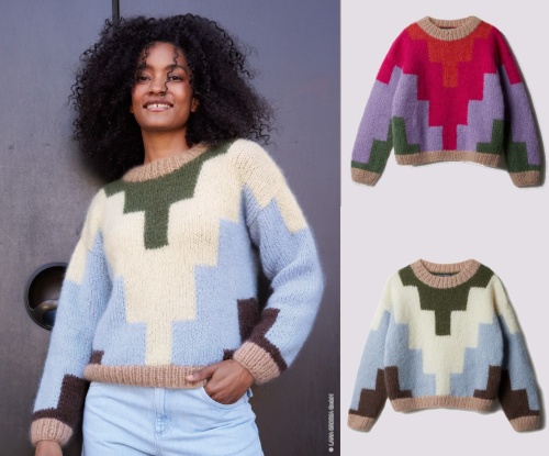 Artikelbild des Artikels “Pullover Mit Farbflächen aus Mohair Di Gio “