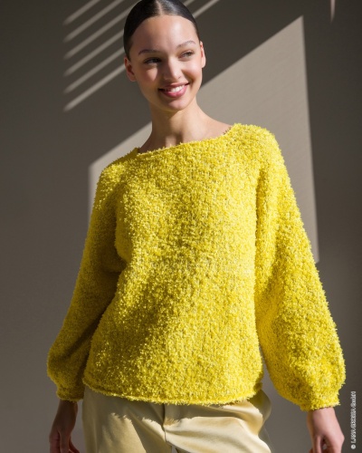 Artikelbild des Artikels “Top-Down Pullover aus Frizzante “