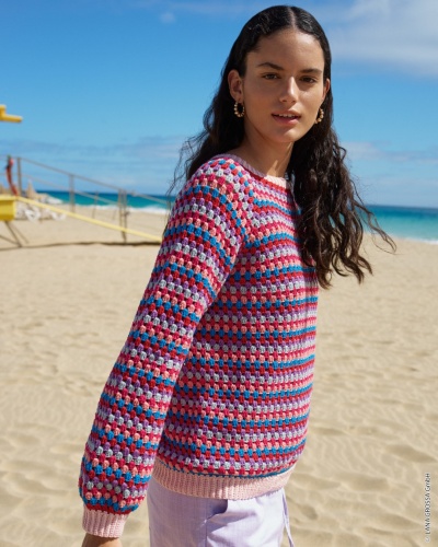 Artikelbild des Artikels “Raglanpullover im Stäbchenmuster aus Elastico “