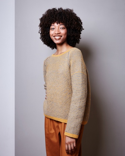 Artikelbild des Artikels “Pullover im Ringelmix aus Como (Tweed) “