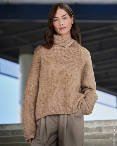 Artikelbild des Artikels “Pullover Mit Reißverschluss aus Alpaca Air II 32 - Graubraun | 44/46 (400g)“